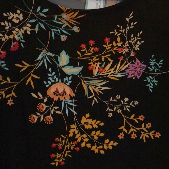 Never worn Flower black dress - Picture 8 of 9